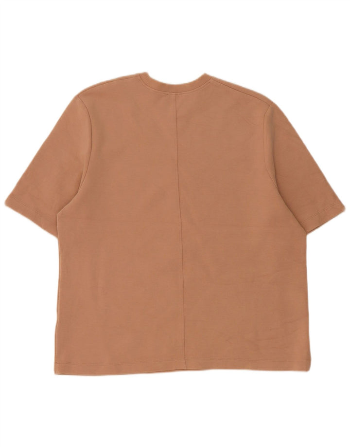 Camiseta masculina Zara Top médio algodão bege