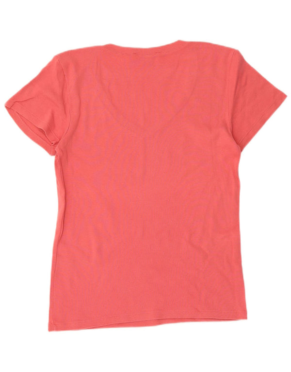 Camiseta feminina Ralph Lauren UK 14 grande algodão rosa