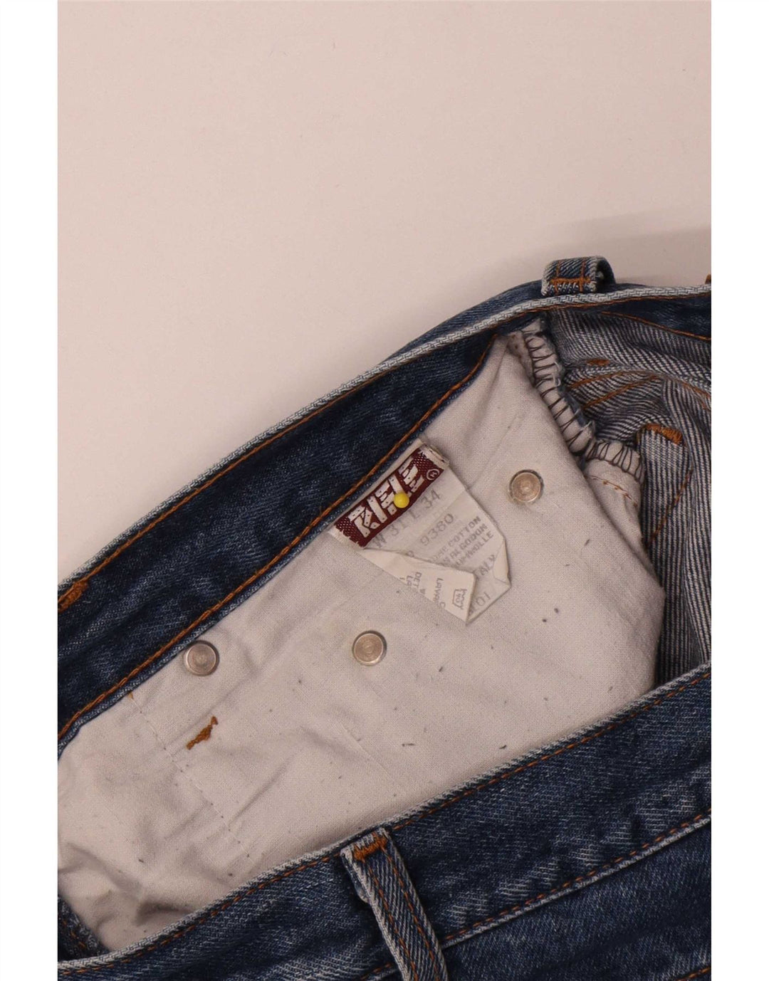 Rifle Mens Tapered Jeans W31 L34 Azul Algodão