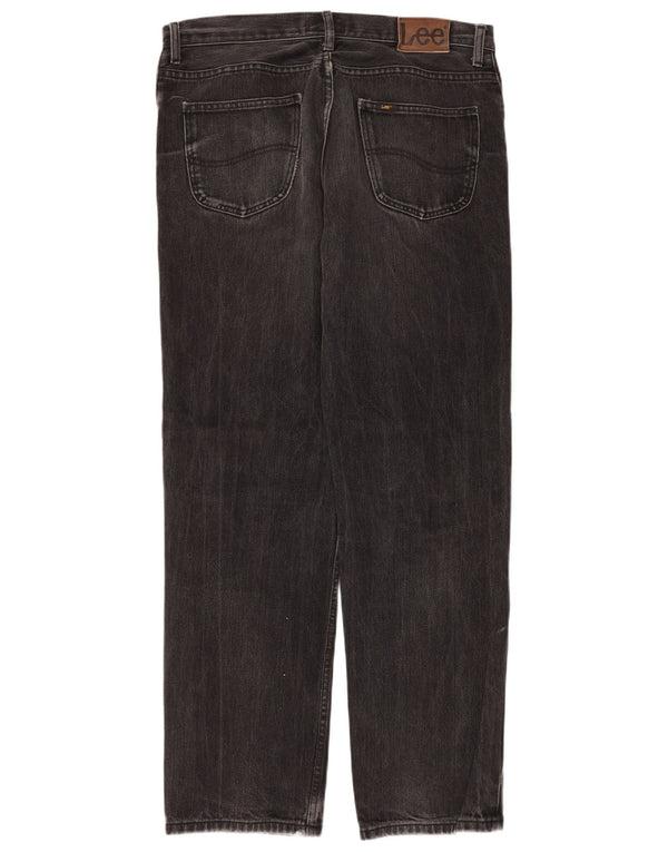 Lee Mens Brooklyn Straight Jeans W36 L34 Algodão Preto
