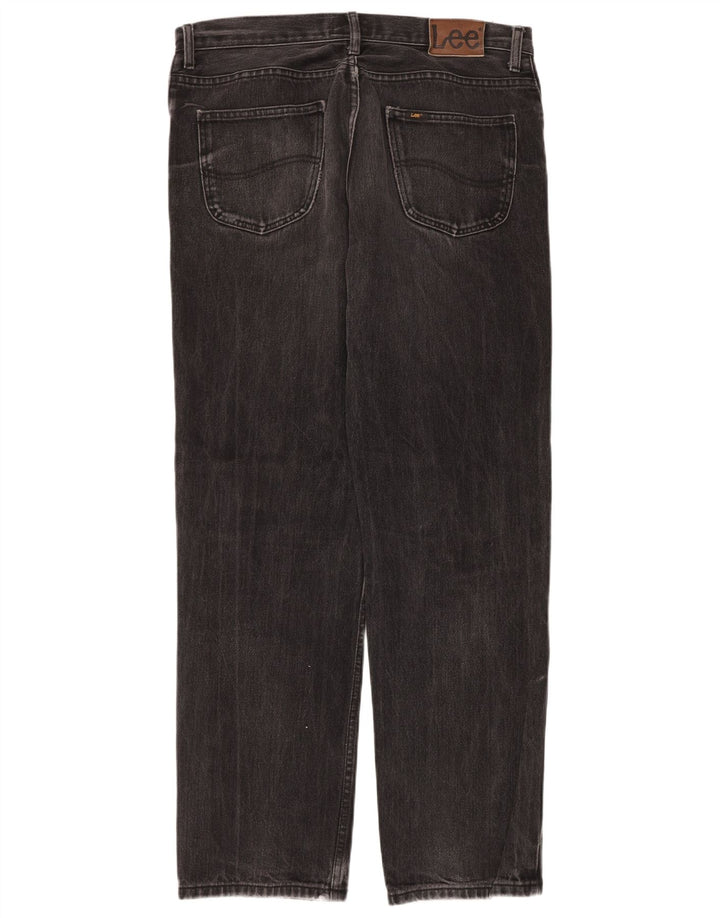 Lee Mens Brooklyn Straight Jeans W36 L34 Algodão Preto