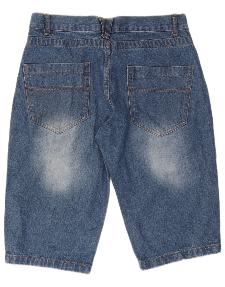 Shorts jeans masculino Pierre Cardin pequeno W28 algodão azul