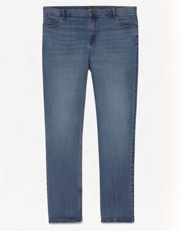 Jeans Marks & Spencer Feminino Slim UK 22 3XL W42 L30 Azul Algodão