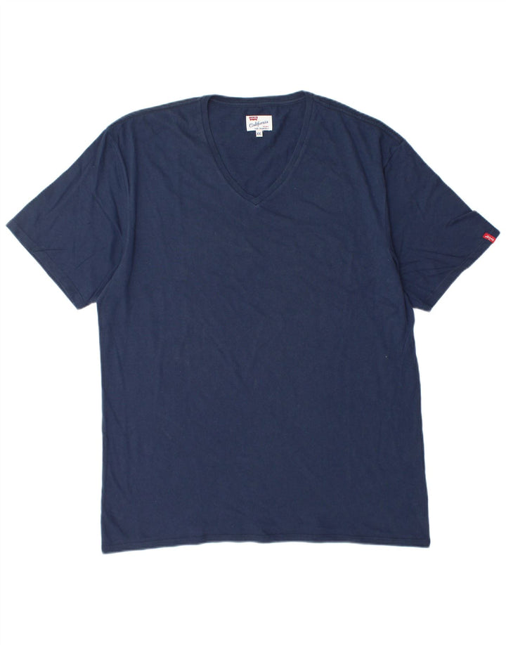 Camiseta masculina LEVI'S Top 2XL algodão azul marinho