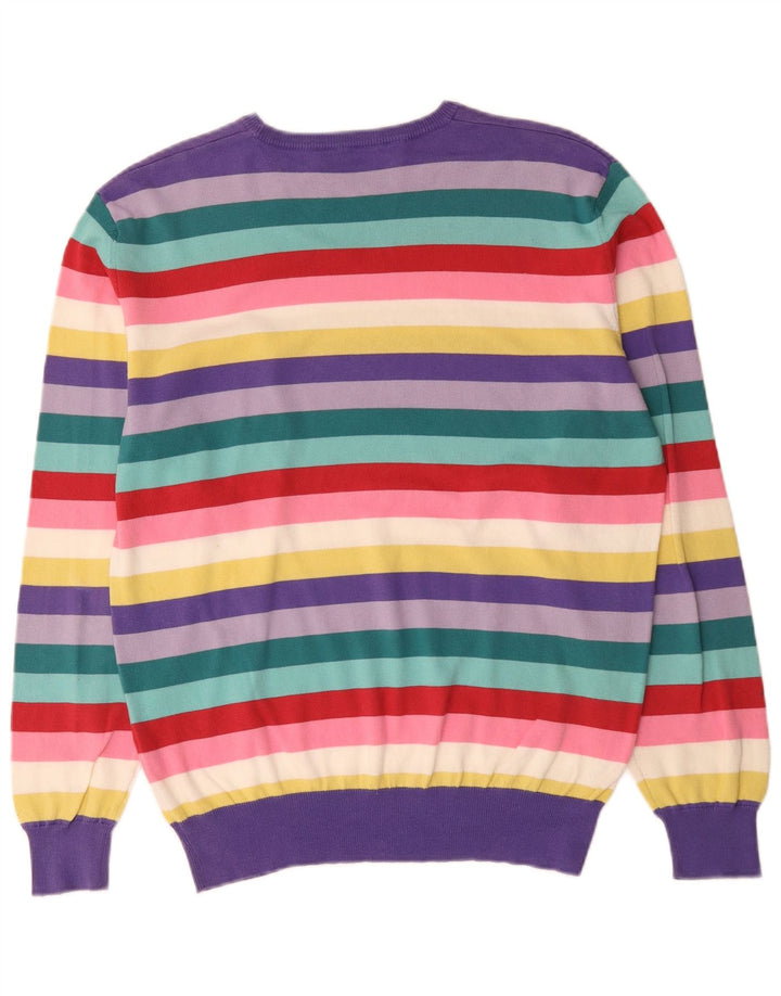 Suéter masculino Brooksfield com gola redonda IT 52 grande listrado multicolorido