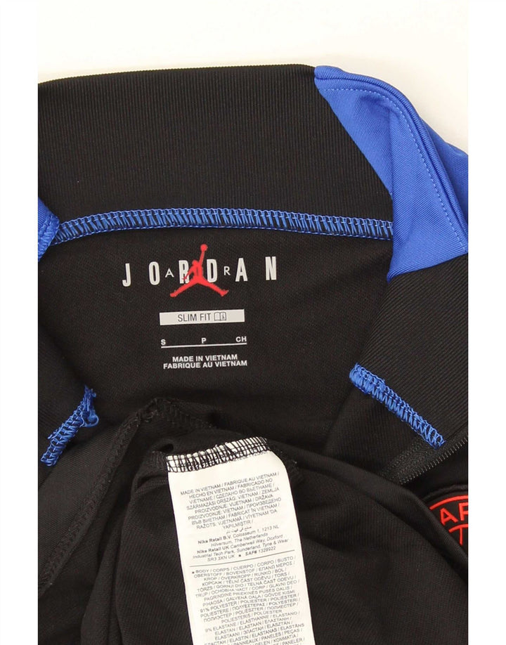 Top gráfico Jordan masculino Slim Fit manga comprida pequeno preto