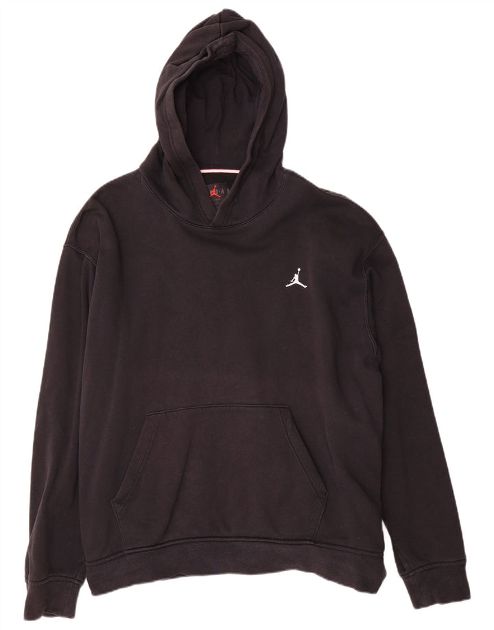 Jordan moletom com capuz masculino grande algodão preto