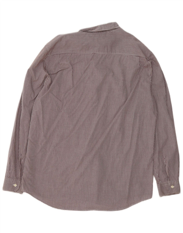 Camisa feminina Benetton UK 16 grande marrom guingão