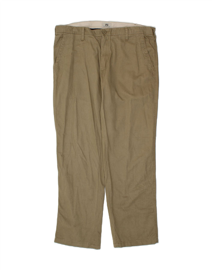 LEE Mens Straight Chino Trousers W38 L32 Khaki Cotton Vintage Lee and Second-Hand Lee from Messina Hembry 