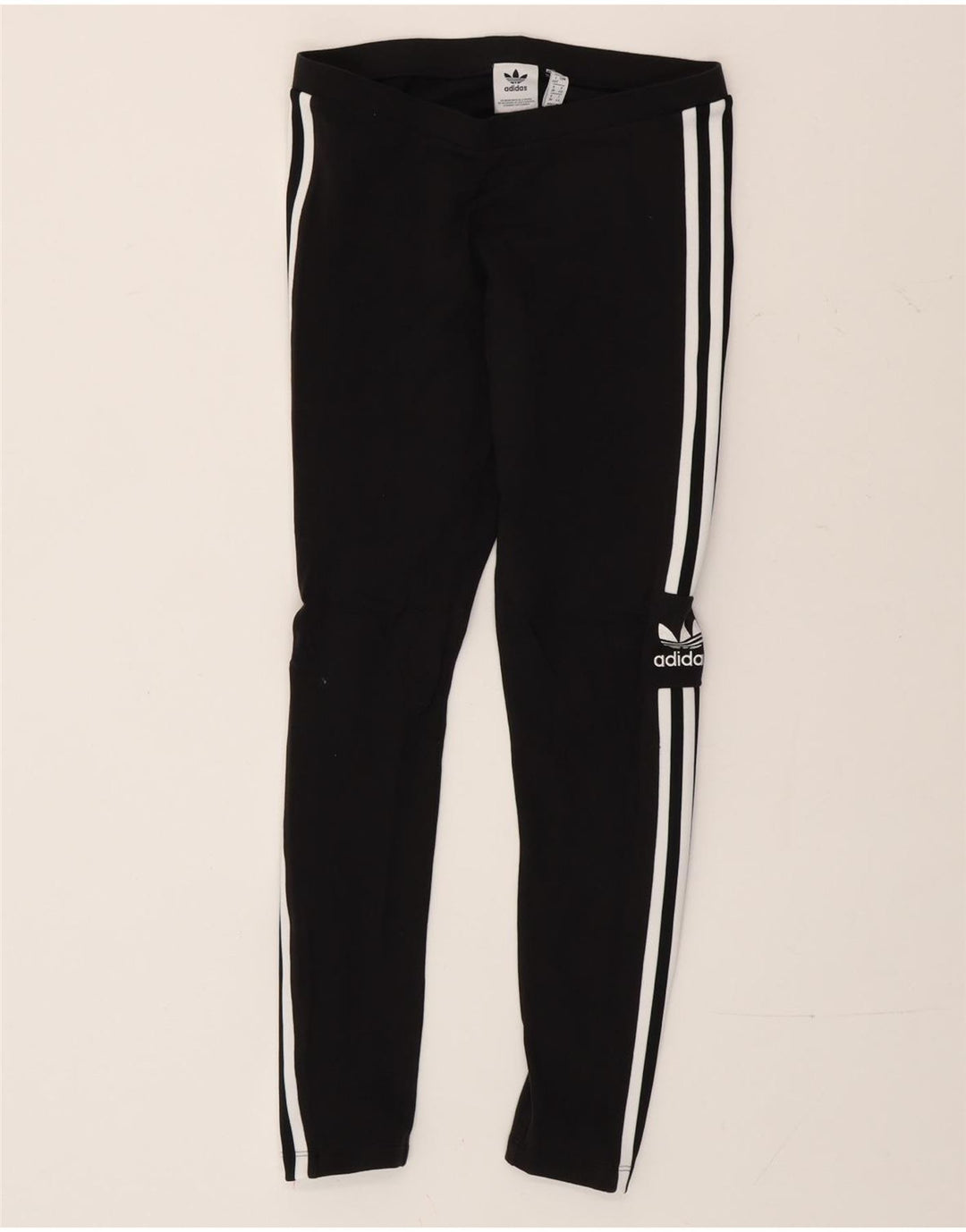 Leggings Adidas Femininas Gráficas UK 12 Médio Algodão Preto