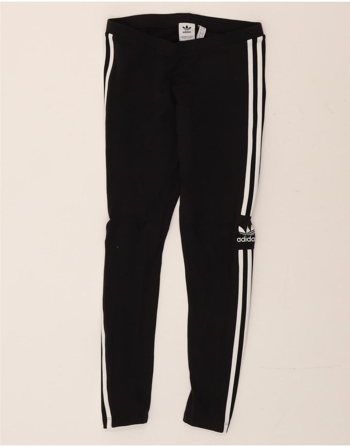 Leggings Adidas Femininas Gráficas UK 12 Médio Algodão Preto