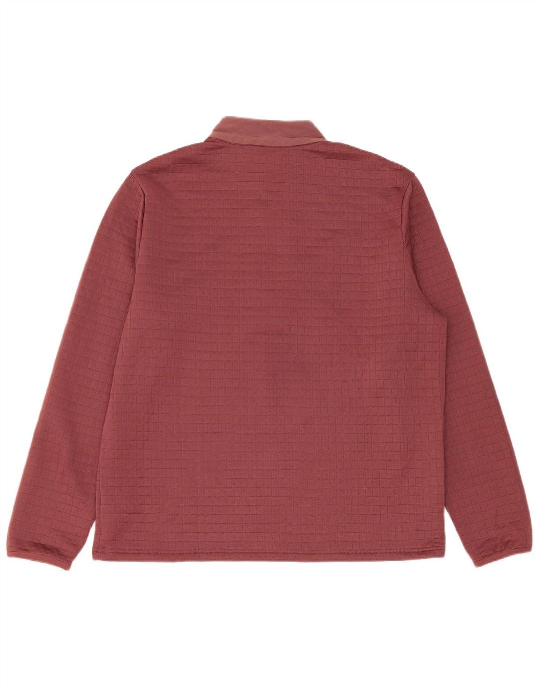 Adidas Mens Zip Neck Pullover Treino Top Grande Poliéster Borgonha