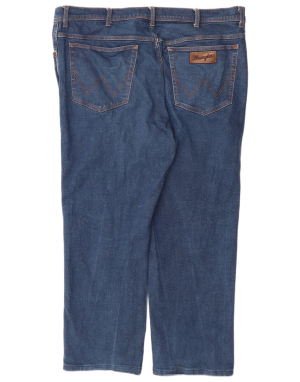 Wrangler Masculino Texas Straight Jeans W42 L30 Azul Algodão