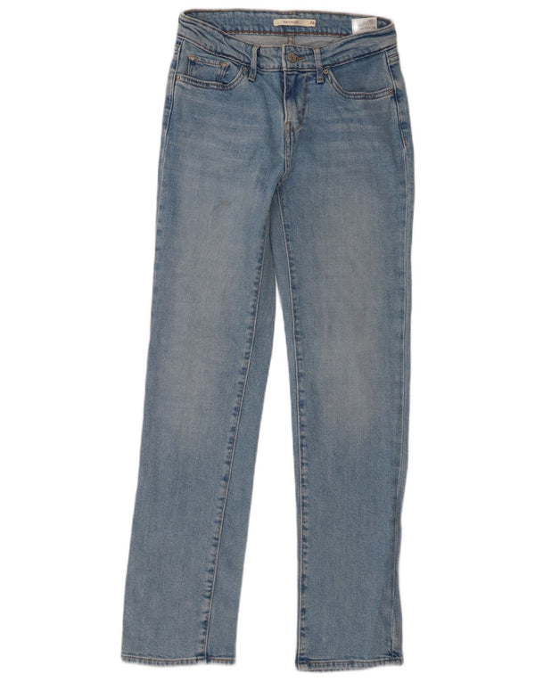 Calça jeans feminina Levi's 714 Straight W26 L30 azul algodão