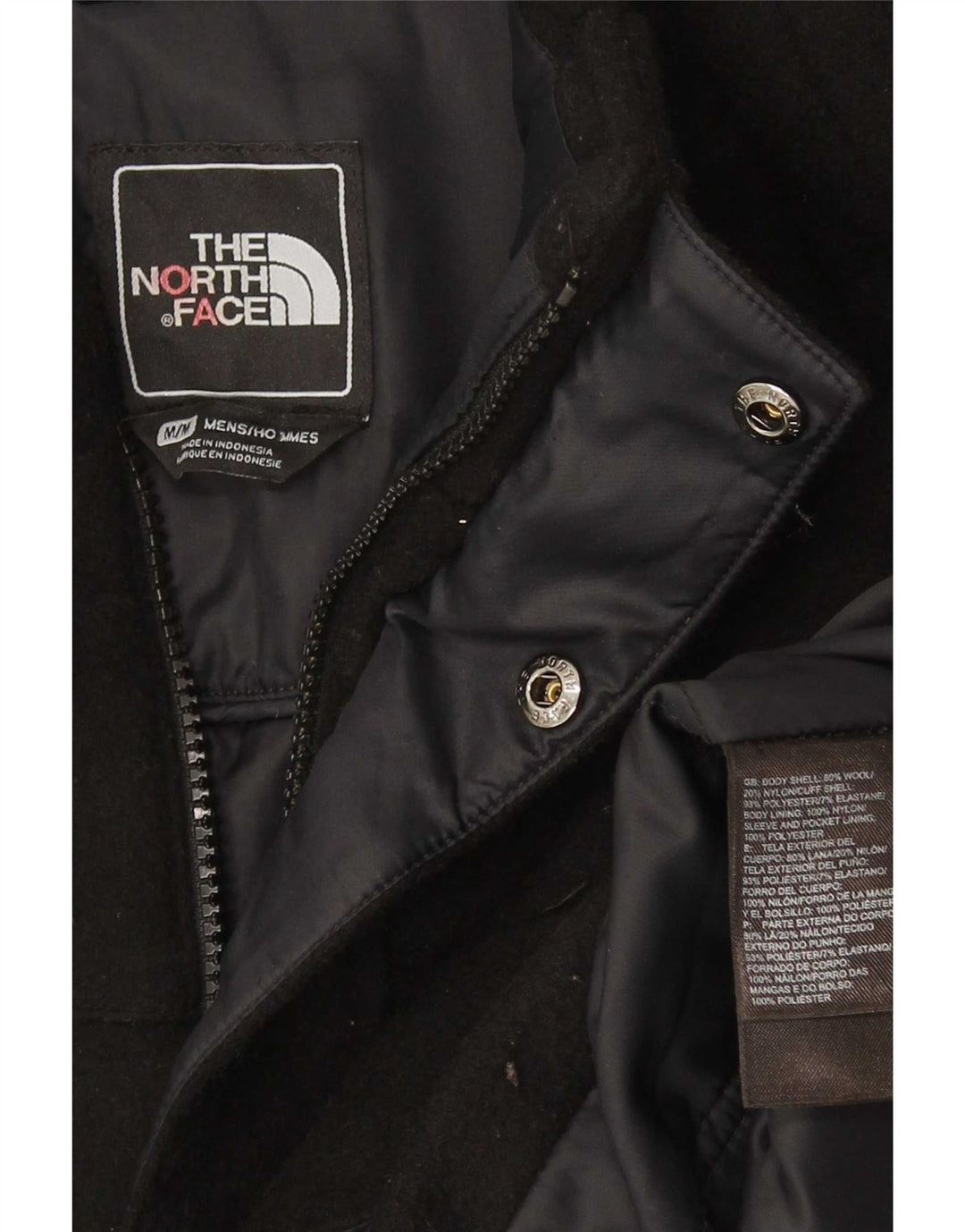 Sobretudo masculino The North Face UK 38 lã preta média
