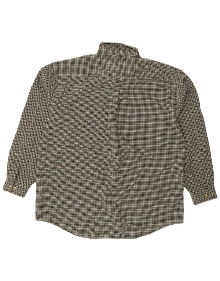 Camisa masculina de flanela L.L.Bean XL poliéster xadrez verde