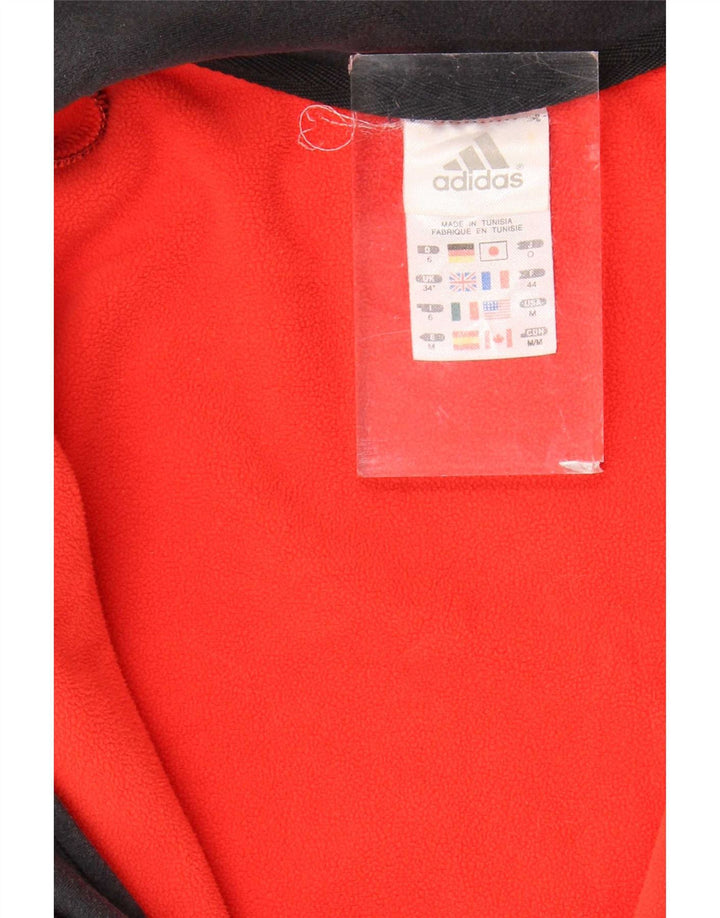 Adidas Mens Treino Top Jaqueta Médio Vermelho Colorblock Poliéster