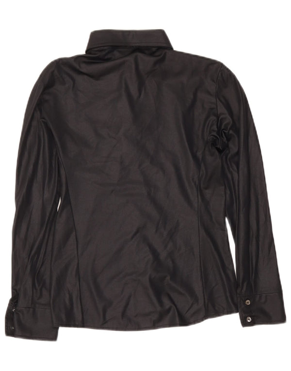 Blusa feminina vintage UK 14 média preta