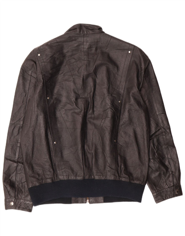 Jaqueta de couro masculina ESCO IT 52 XL couro preto