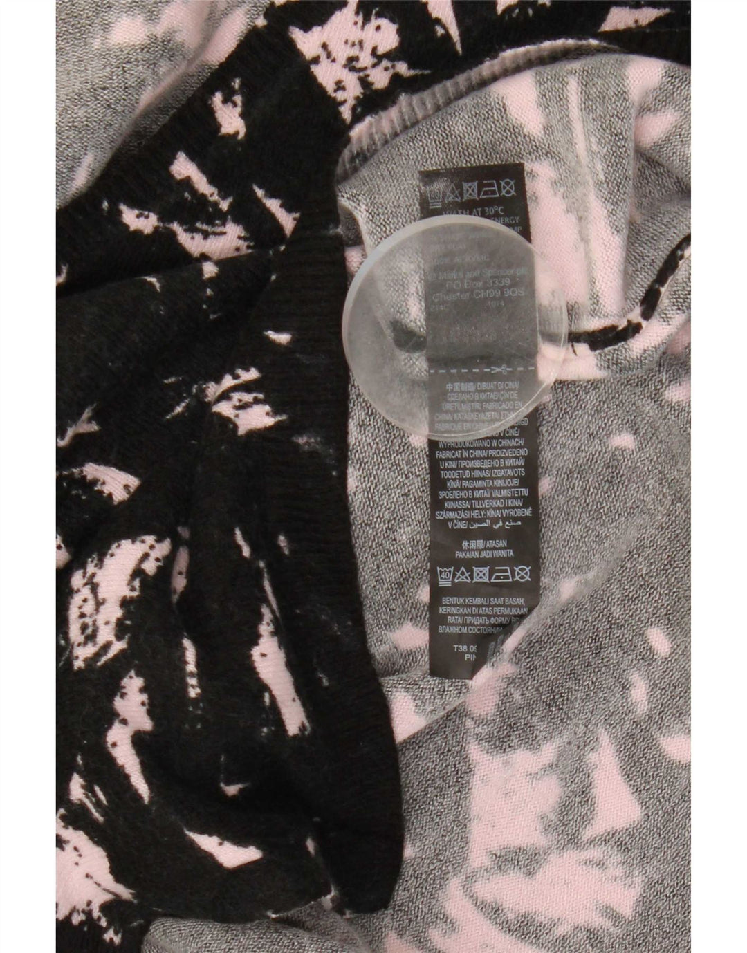 Suéter feminino Marks & Spencer com decote em V Reino Unido 8 pequeno preto