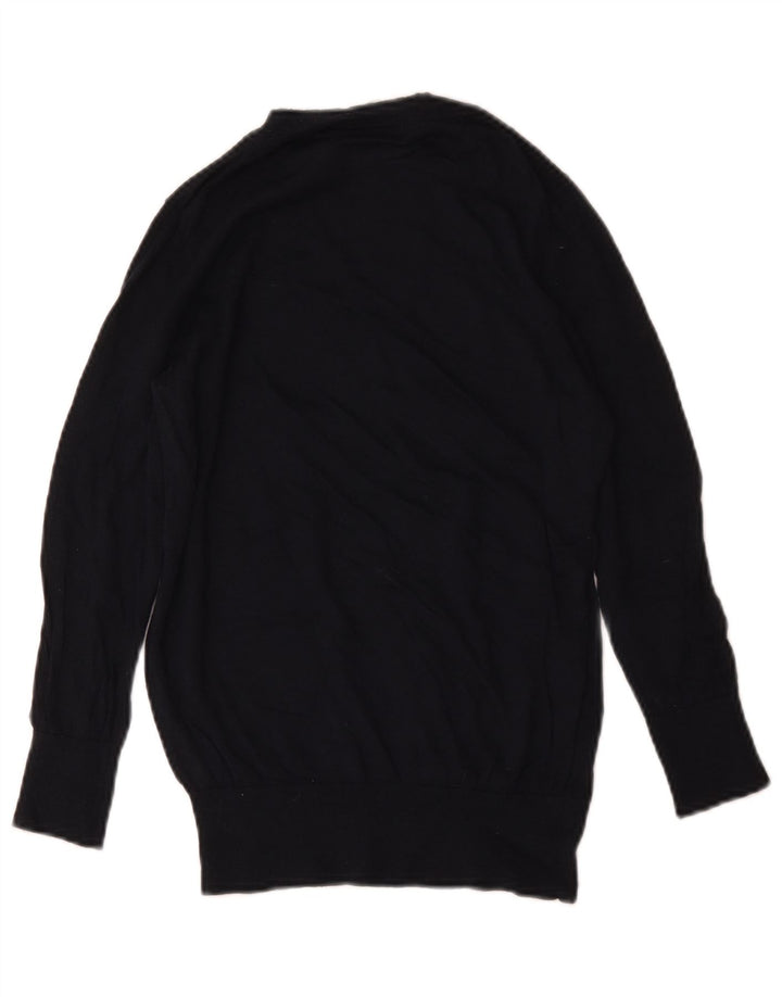 Suéter feminino Gap com gola redonda, Reino Unido 10, pequeno, azul marinho, lã