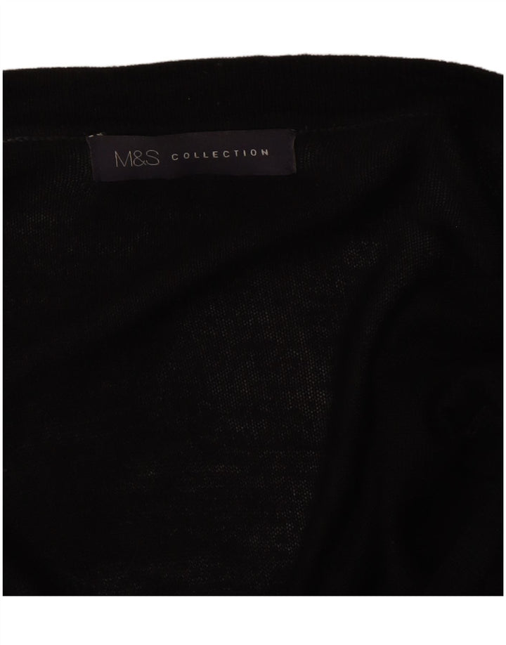Suéter cardigã aberto feminino Marks & Spencer Reino Unido 14 médio preto