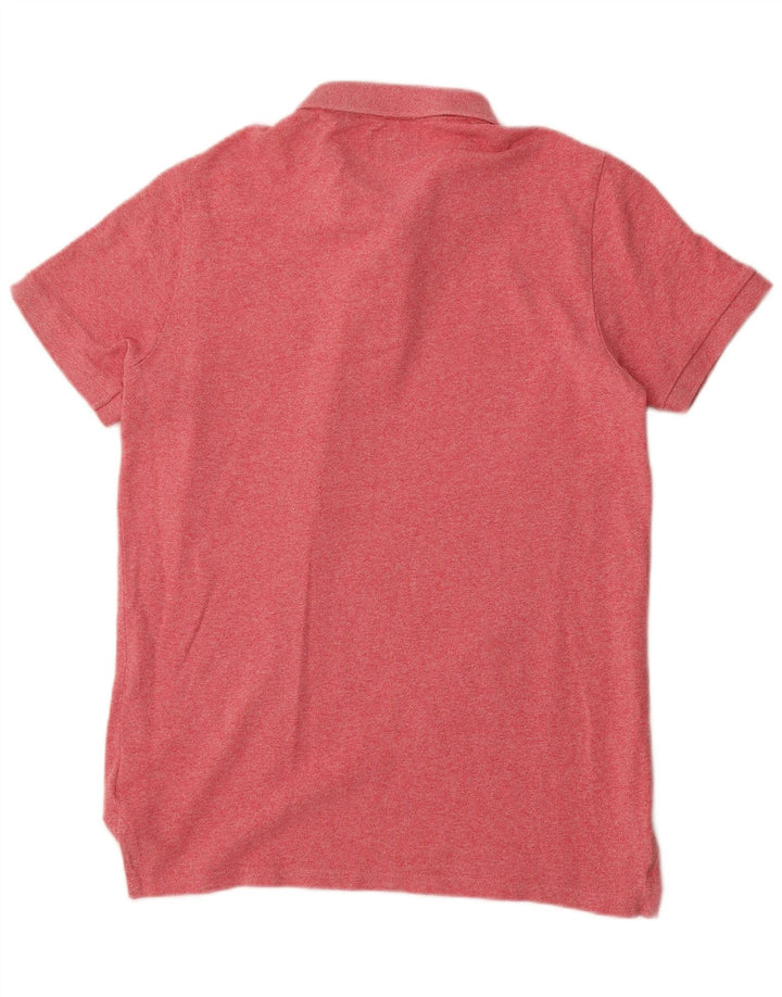 Camisa polo masculina Superdry grande algodão manchado rosa