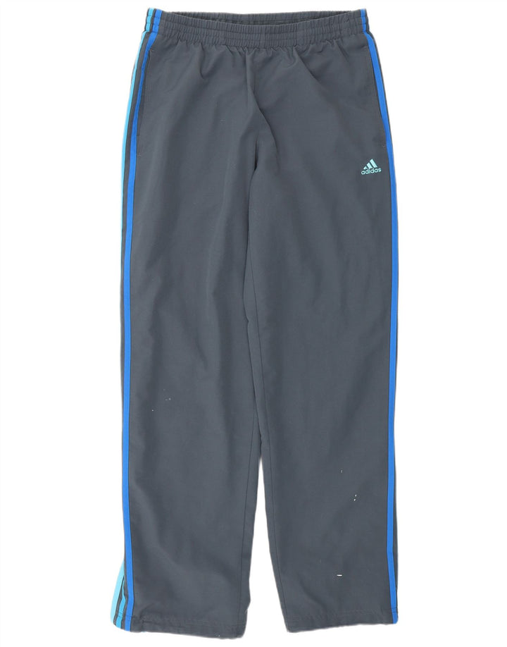 Calça de treino masculina Adidas cinza médio poliéster esportivo