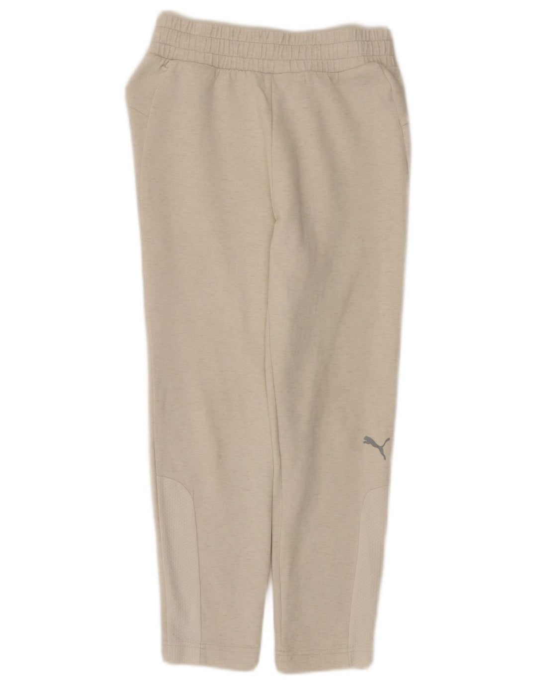 Calça de treino feminina Puma UK 8 pequena bege manchada