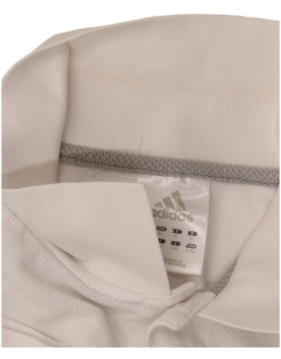 Camisa polo masculina Adidas XL algodão branco