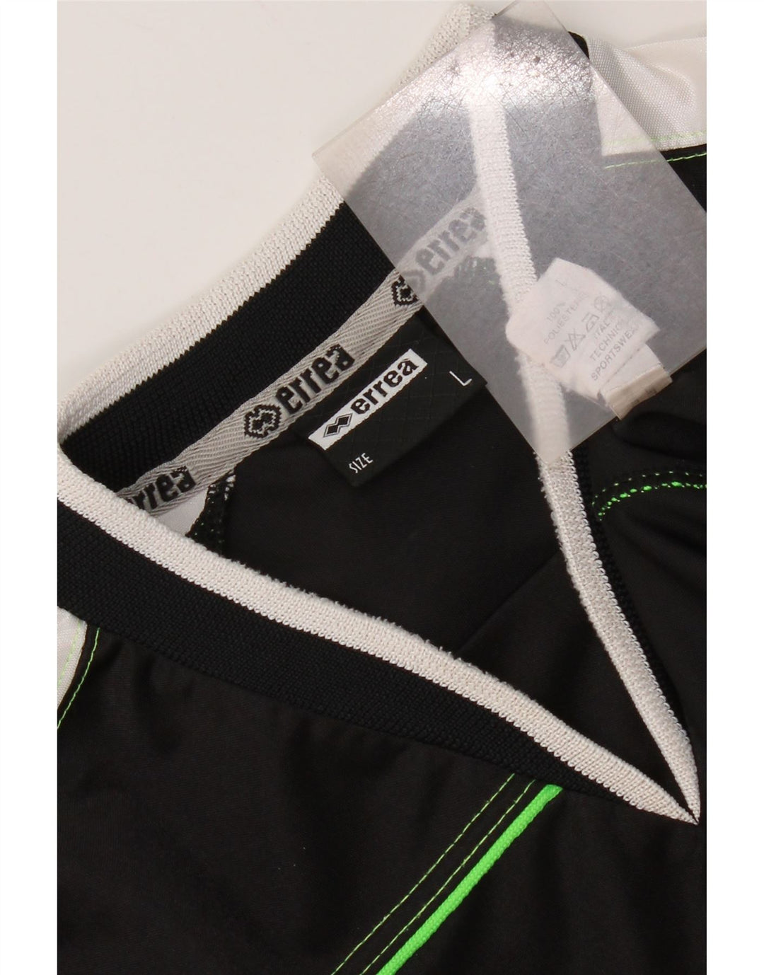 Errea Mens Top Manga Longa Grande Poliéster Colourblock Preto