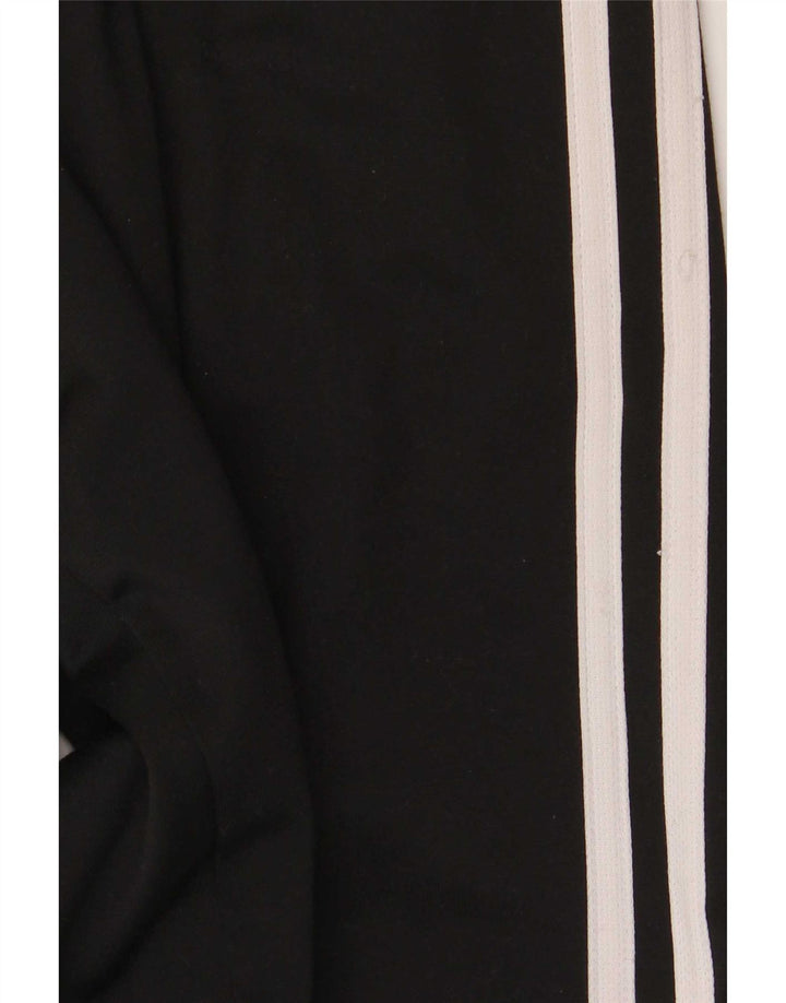 Calças de treino masculinas Adidas UK 40/42 poliéster preto médio