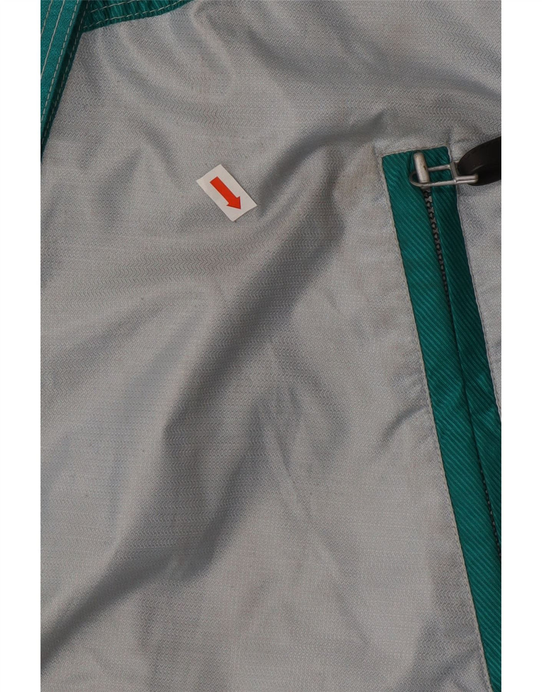 Jaqueta de esqui gráfica masculina vintage EU 48 poliamida colorblock verde médio