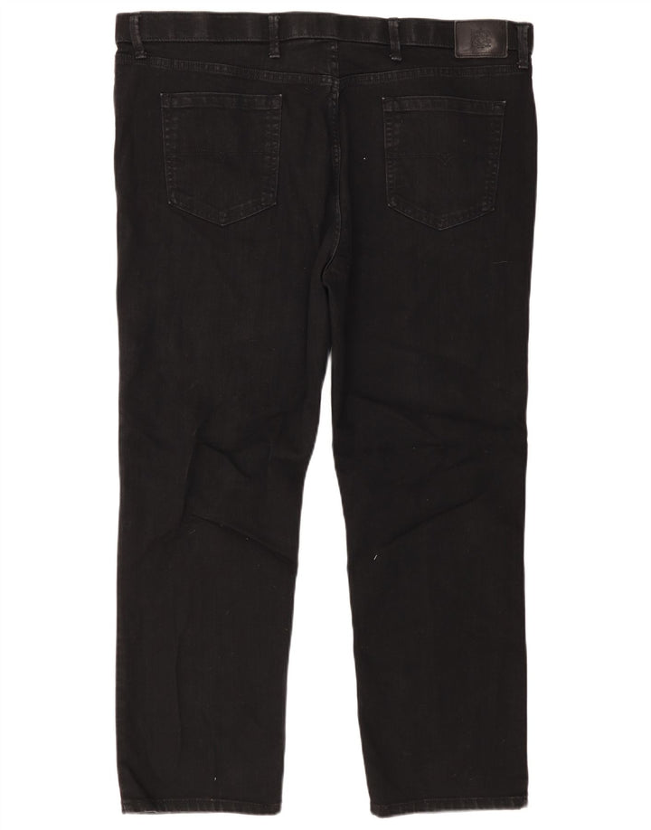Jeans Marks & Spencer masculino regular fit reto W44 L29 algodão preto