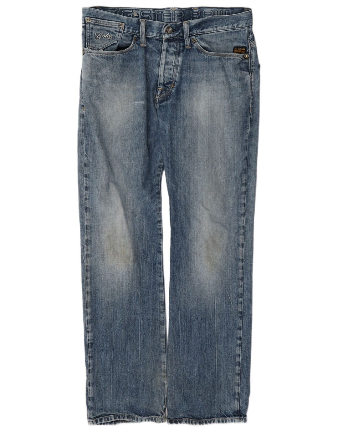 Jeans retos masculinos G-Star W33 L32 algodão azul