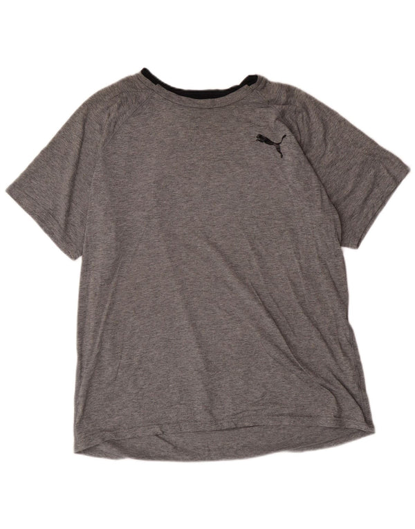 Camiseta masculina Puma grande poliéster cinza
