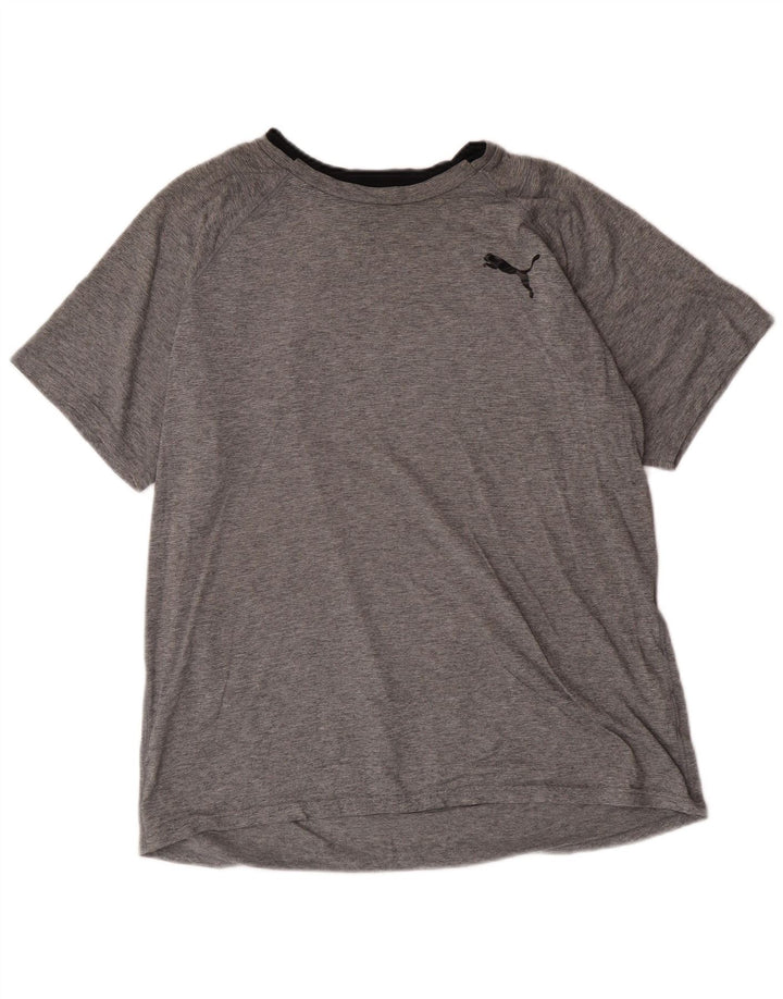 Camiseta masculina Puma grande poliéster cinza