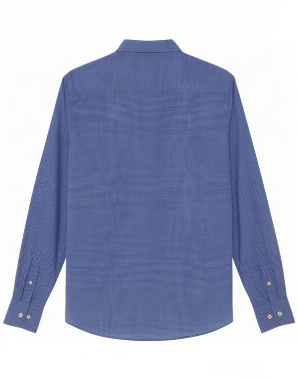 Camisa masculina Massimo Dutti XL azul xadrez algodão