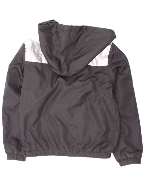 Jaqueta corta-vento gráfica Dkny Boys 7-8 anos pequeno preto colorblock