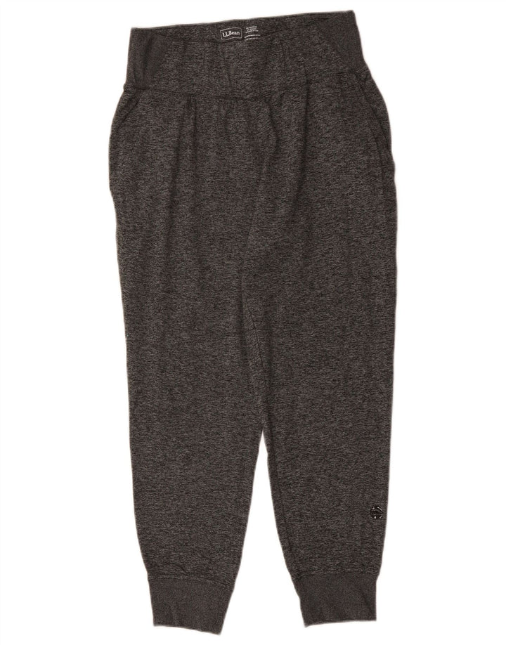 L.L.BEAN Calça de treino feminina Joggers UK 6 XS cinza manchado de poliéster