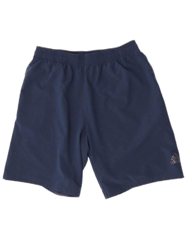 Shorts esportivos masculinos Adidas Climalite grandes poliéster azul marinho