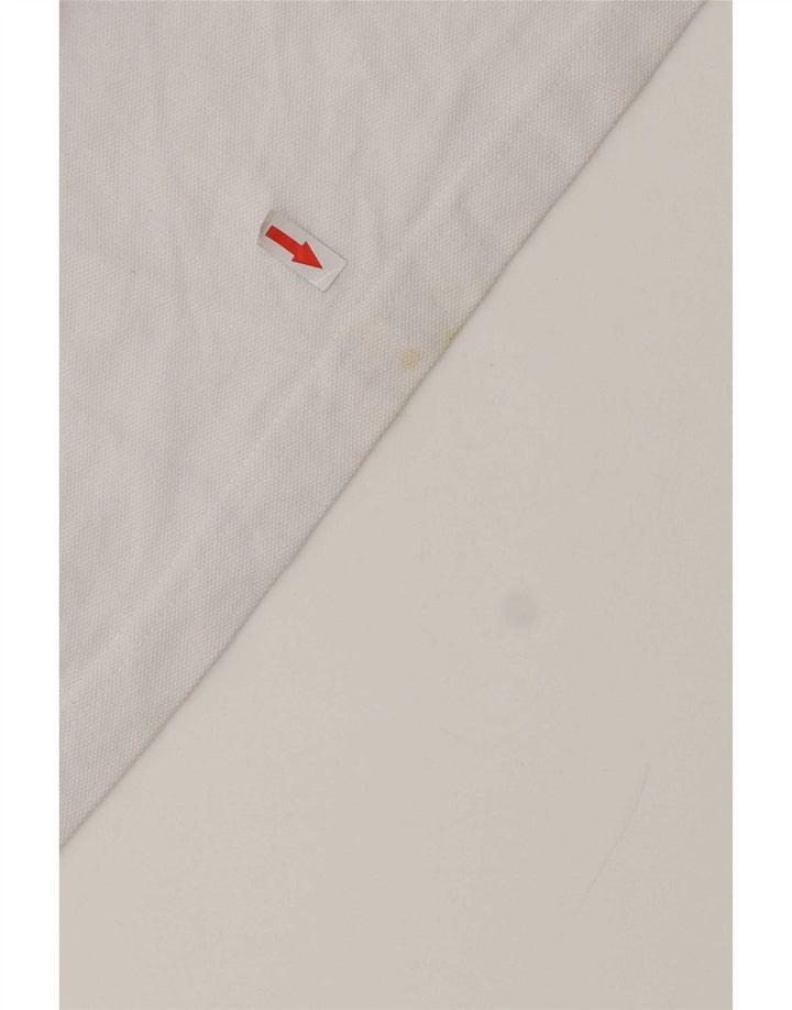 Camisa polo masculina Crew Clothing grande algodão branco