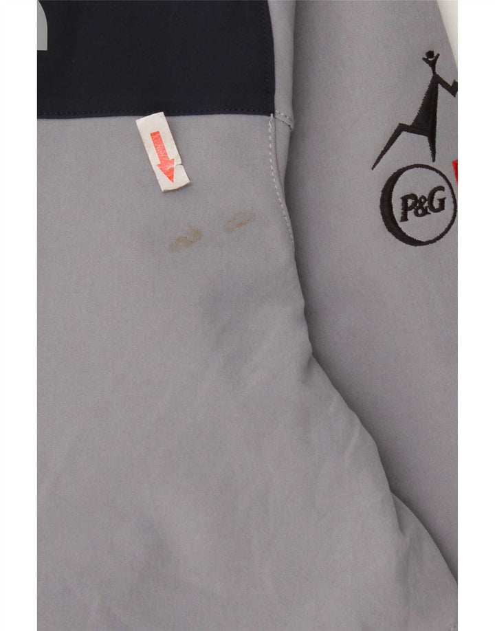 Jaqueta masculina de moletom The North Face grande cinza colorblock poliéster