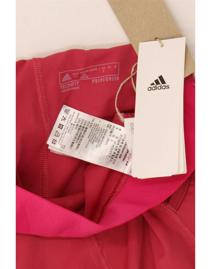 Leggings Adidas Femininas UK 8 Pequenas Rosa Poliéster