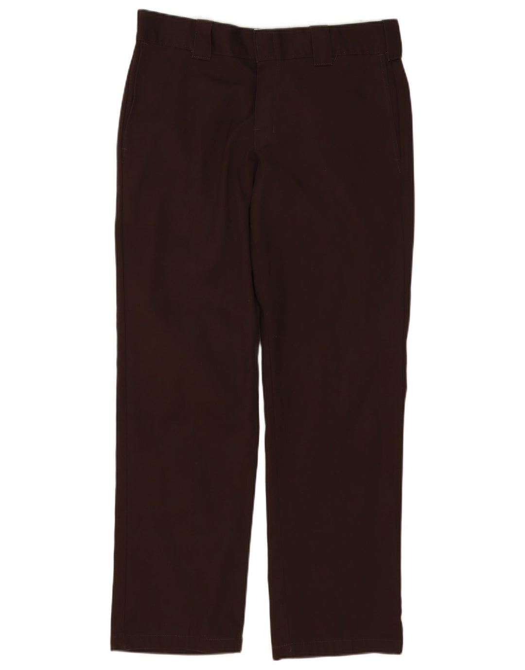 Calças Chino retas masculinas Dickies Slim Fit W32 L32 poliéster marrom
