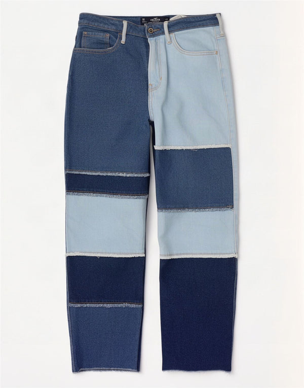 Hollister feminino vintage reto jeans US 7 médio W28 L27 azul