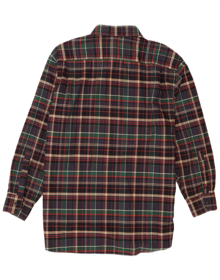 Camisa masculina de flanela Walbusch tamanho 41/42 grande algodão xadrez multicolorido