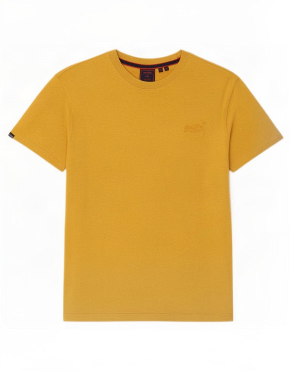 Camiseta masculina Superdry Top médio algodão amarelo