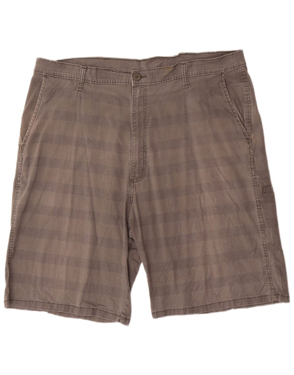 Wrangler Mens Chino Shorts W40 XL Cinza Listrado Algodão