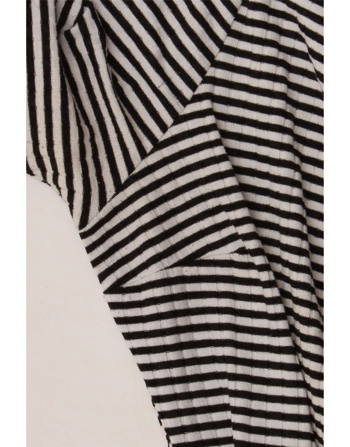 Vestido feminino Topshop UK 10 pequeno poliéster listrado preto